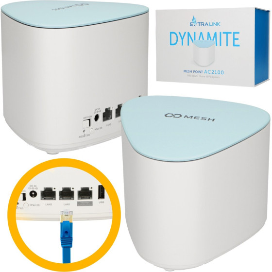 EXTRALINK Dynamite C21 | Mesh Point | AC2100, MU-MIMO, Home Wifi Mesh System - (EX.17078)