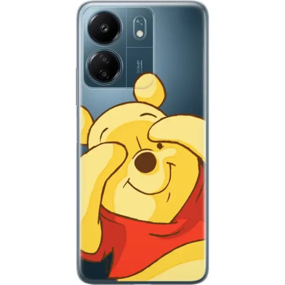 Disney Case Redmi 13C Winnie The Pooh Partial Print Hiding Transparent - (DPCPOOH22725)