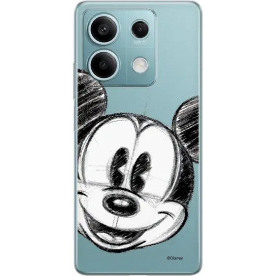 Disney Case Redmi Note 13 5G Mickey Partial Print Sketch Transparent - (DPCMIC5019)