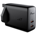 Acefast ��������� �������� Fast Charging 2�USB-C PD40W ������ �� Uk Plug - (A12)