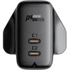 Acefast ��������� �������� Fast Charging 2�USB-C PD40W ������ �� Uk Plug - (A12)