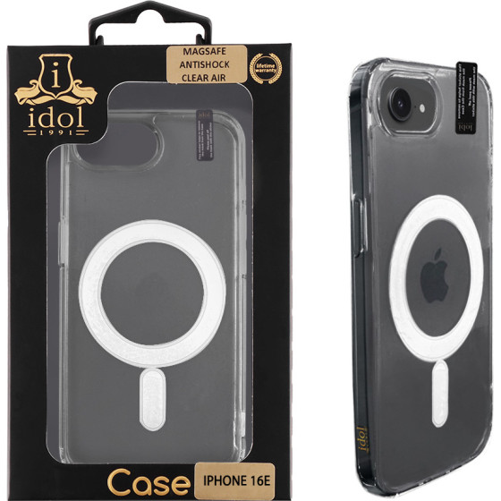 Idol 1991 ���� Iphone 16E 6.1'' Magsafe Antishock Clear Air Back Cover Tpu Camera Guard �������