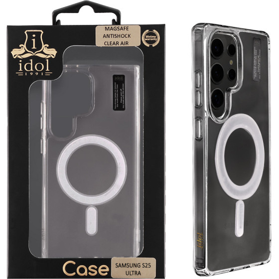 Idol 1991 ���� Samsung S25 Ultra 5G S938 6.9'' Magsafe Antishock Clear Air Back Cover Tpu Camera Guard �������