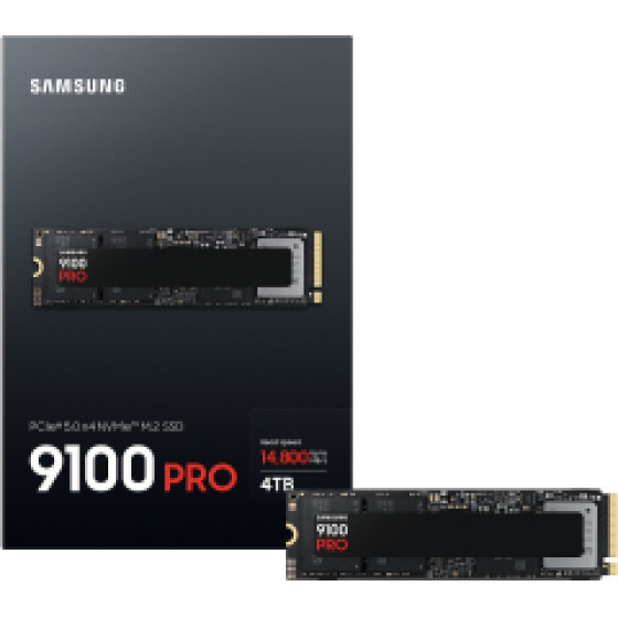 Samsung Ssd M.2 Nvme PCI-E GEN5 4TB Series 9100 PRO, M.2 2280, Nvme PCI-E GEN5x4, Read 14700MB/s, Write 13300MB/s, 5YW. - (MZ-VAP4T0BW)