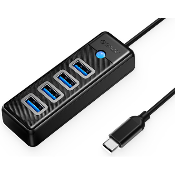 Orico Usb Hub PW4U-C3, 4x �����, Usb 3.0, 5Gbps, USB-C �������, �����