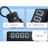 Orico Usb Hub PW4U-C3, 4x �����, Usb 3.0, 5Gbps, USB-C �������, �����
