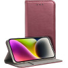 Smart Magneto Book Case For Iphone 17 Burgundy OEM