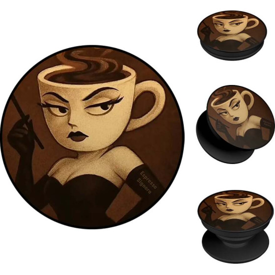Sonique Pop Holder Italian Brainrot Series Espresso Signora