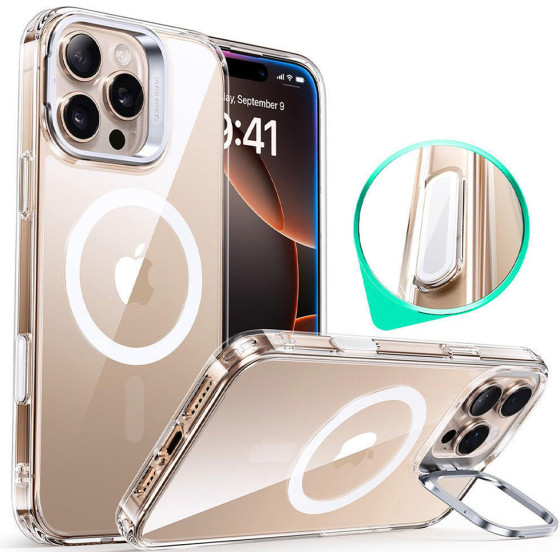ESR - Classic Hybrid Halolock Kickstand - Iphone 16 Pro - Clear
