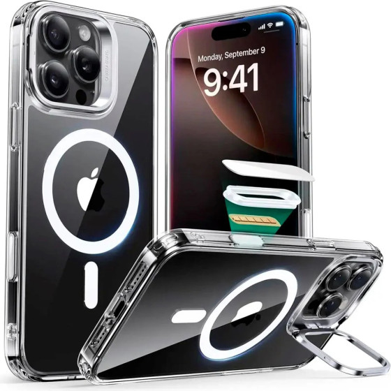 ESR - Classic Hybrid Halolock Kickstand - Iphone 16 Pro Max - Clear