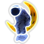 Beline Neon Light Astronaut On The Moon
