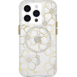 CASE-Mate Floral Gems Magsafe - Iphone 15 Pro Case (Gold) - (CM051416)