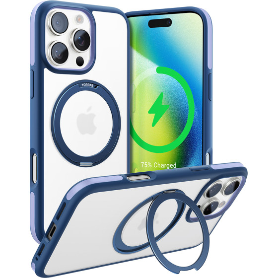 Torras - Ostand R Fusion Magsafe Series - Iphone 16 Pro - Navy Blue