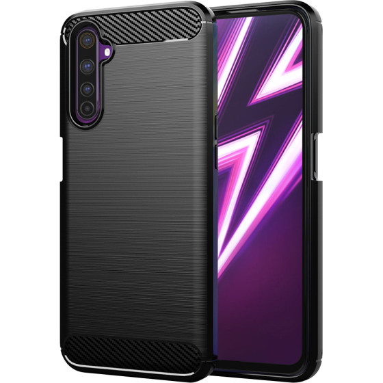 Techsuit - Carbon Silicone - Realme 6 Pro - Black