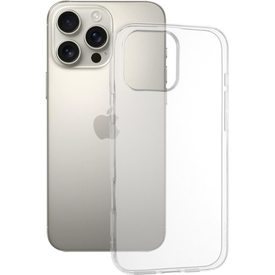 Techsuit - Clear Silicone [Big Lens Hole] - Iphone 16 Pro Max - Transparent