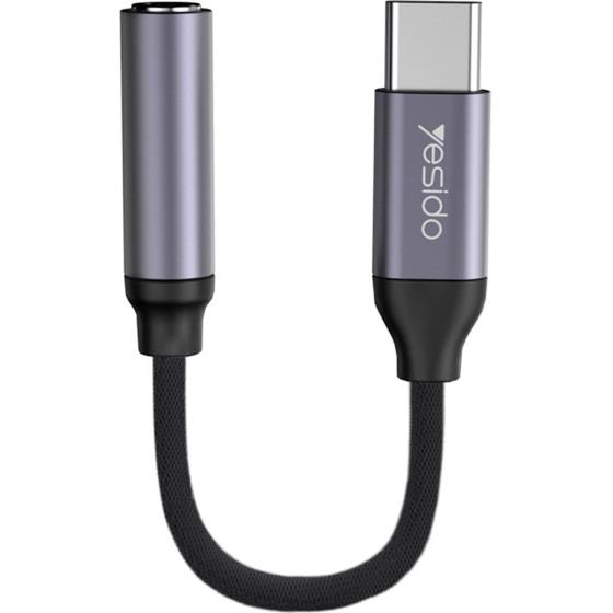 Yesido - Audio Cable Adapter - Type-C To Jack 3.5mm - Black - (YAU19)