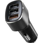 Yesido - Car Charger - 3x USB, 2.4A, Q.C3.0, Fast Charging, 42W - Black - (Y46)