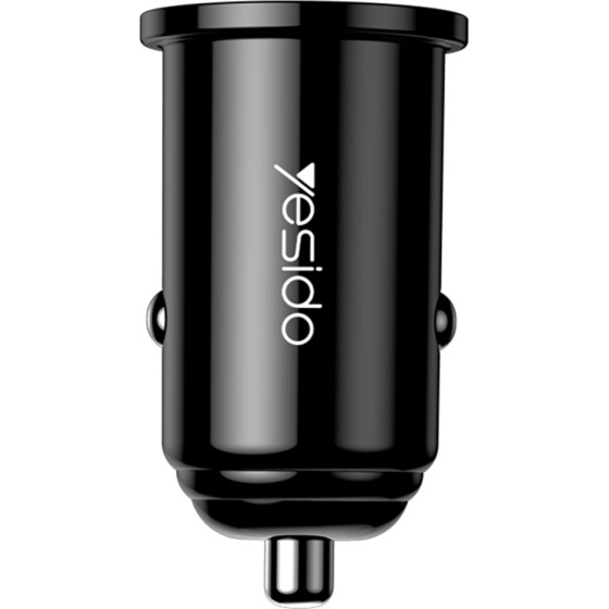 Yesido - Car Charger - USB, QC3.0, FCP, AFC, 18W, 3A - Black - (Y38)