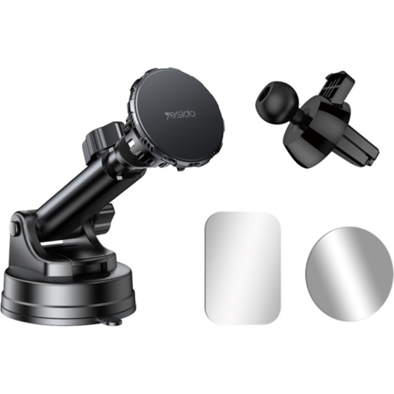 Yesido - Car Holder (C160) - For Dashboard, Air Vent, 360 Degree Multi-Angle Adjustment - Black