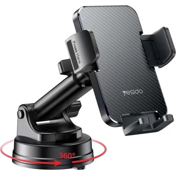 Yesido - Car Holder (C173) - For Windshield And Dashboard - Black