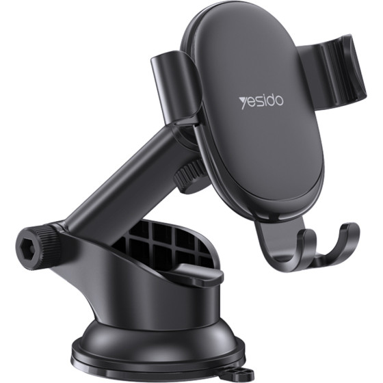 Yesido - Car Holder - Gravity Grip, Extendable Arm For Dashboard, Windshield - Black - (C120)