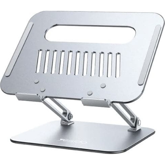 Yesido - Laptop Holder - Foldable, Aluminum Alloy, For Devices 10 - 17 Inch - Silver - (LP05)