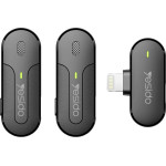 Yesido - Lavalier Microphone 2in1 - Lightning, 70mAh, Wireless, 2.4GHz - Black - (KR16)