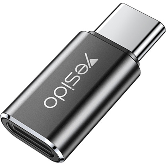 Yesido - Otg Adapter - Type-C To Lightning, Aluminium Alloy, 480MBps - Grey - (GS22)