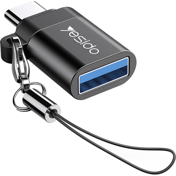 Yesido - Otg Adapter - Type-C To Usb 3.0, Plug & Play, 5GBps - Black - (GS06)