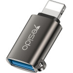 Yesido - Otg Adapter - Usb 3.0 To Lightning, Plug & Play, 480MBps - Black - (GS14)
