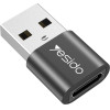 Yesido - Otg Adapter - Usb To Type-C, Plug & Play, 5GBps - Black - (GS09)