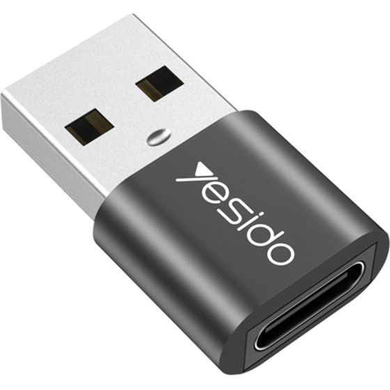 Yesido - Otg Adapter - Usb To Type-C, Plug & Play, 5GBps - Black - (GS09)