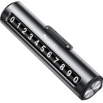 Yesido - Parking Number (C202) - For Dashboard, Small Size, Number Hiding, Weather-Resistant, Removable Adhesive - Black