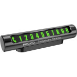 Yesido - Parking Number - For Dashboard, Fluorescent Digits, Number Hiding, Weather-Resistant, Aluminum Alloy - Black - (C68)