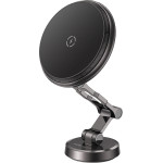 Acefast - Car Holder With Wireless Charging (D30) - For iPhone, Magnetic Grip, 360�, Led Light, For Dashboard, 15W - Black