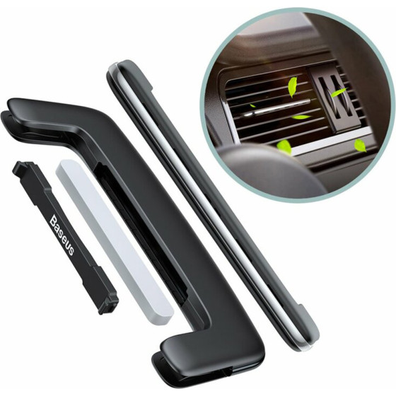 Baseus - Car Air Freshener Paddle Ultrathin - For Air Ventilation Grille - Silver - (SUXUN-BP0S)