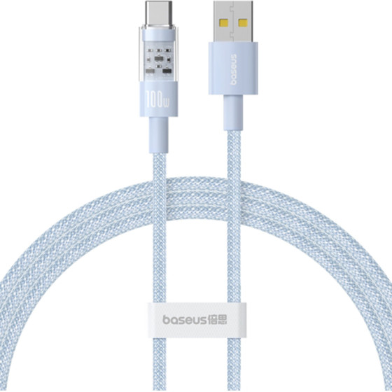 Baseus - Data Cable Gem - Usb To Type-C, Super Fast Charging 100W, 2m - Galaxy Blue - (P10373002311-01)