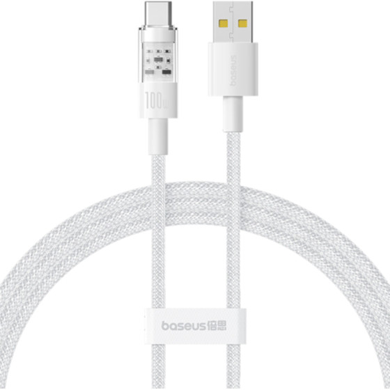 Baseus - Data Cable Gem - Usb To Type-C, Super Fast Charging 100W, 2m - Moon White - (P10373002211-01)