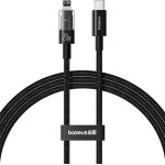 Baseus - Data Cable Gem - USB-C To Lightning, Fast Charging 20W, 2m - Cluster Black - (P10373001111-01)
