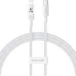 Baseus - Data Cable Gem - USB-C To Lightning, Fast Charging 20W, 2m - Moon White - (P10373001211-01)