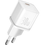 Baseus - Wall Charger Gallium Nitride - GaN5S, Type-C, Fast Charge, 30W - White - (P10162504213-00)