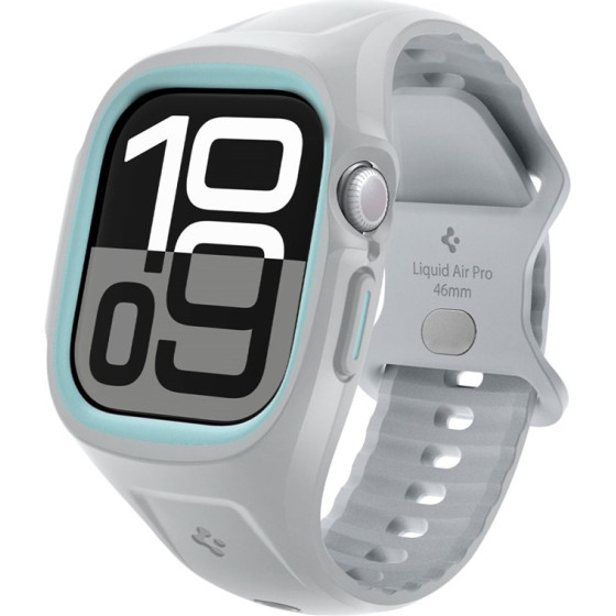 Spigen Liquid Air Pro - Band With Case For Apple Watch 10 46 Mm (Grey) - (ACS09318)
