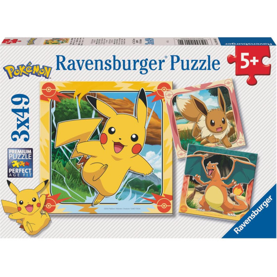 Ravensburger Puzzle: Pokemon Pikachu (3x49 pcs) (12004062)