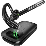 Techsuit - Bluetooth Headset Hearyo - HandsFree, ENC, Dual-Mic, Bluetooth 5.3, 1000mAh, 96hRs Talking Time - Black - (A6L)