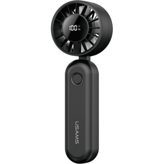 Usams Hand Fan Mini ZB352 1200mAh Folding Black - (ZB352FS01)