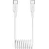 Puro 25W USB-C Spiral Cable - USB-C 1m - White - (PUCCC25WSPWHI)