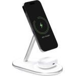 Puro 2in1 Mag Station Wireless Charging Station For Phone And Headphones - White - (PUFCCSQIMAG5WHI)