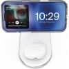 Puro 2in1 Mag Station Wireless Charging Station For Phone And Headphones - White - (PUFCCSQIMAG5WHI)
