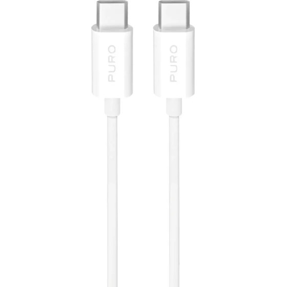 Puro Tpe 25W USB-C - USB-C 3m Cable - White - (PUCCC25W3MTWHI)