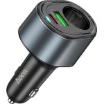 Hoco Car Charger Usb A + Type C + Cigarette Lighter Pd QC3.0 3A 35W Z56 black